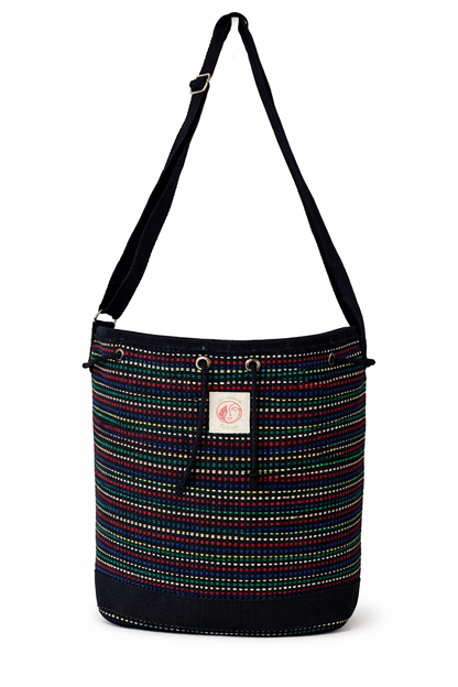 Base stripe shoulder Bag