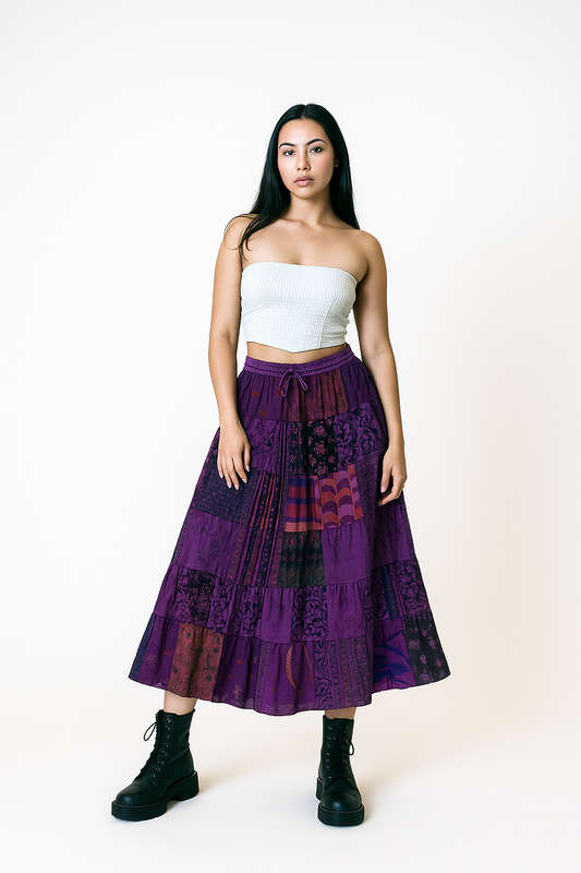 Patchwork Maxi Skirt
