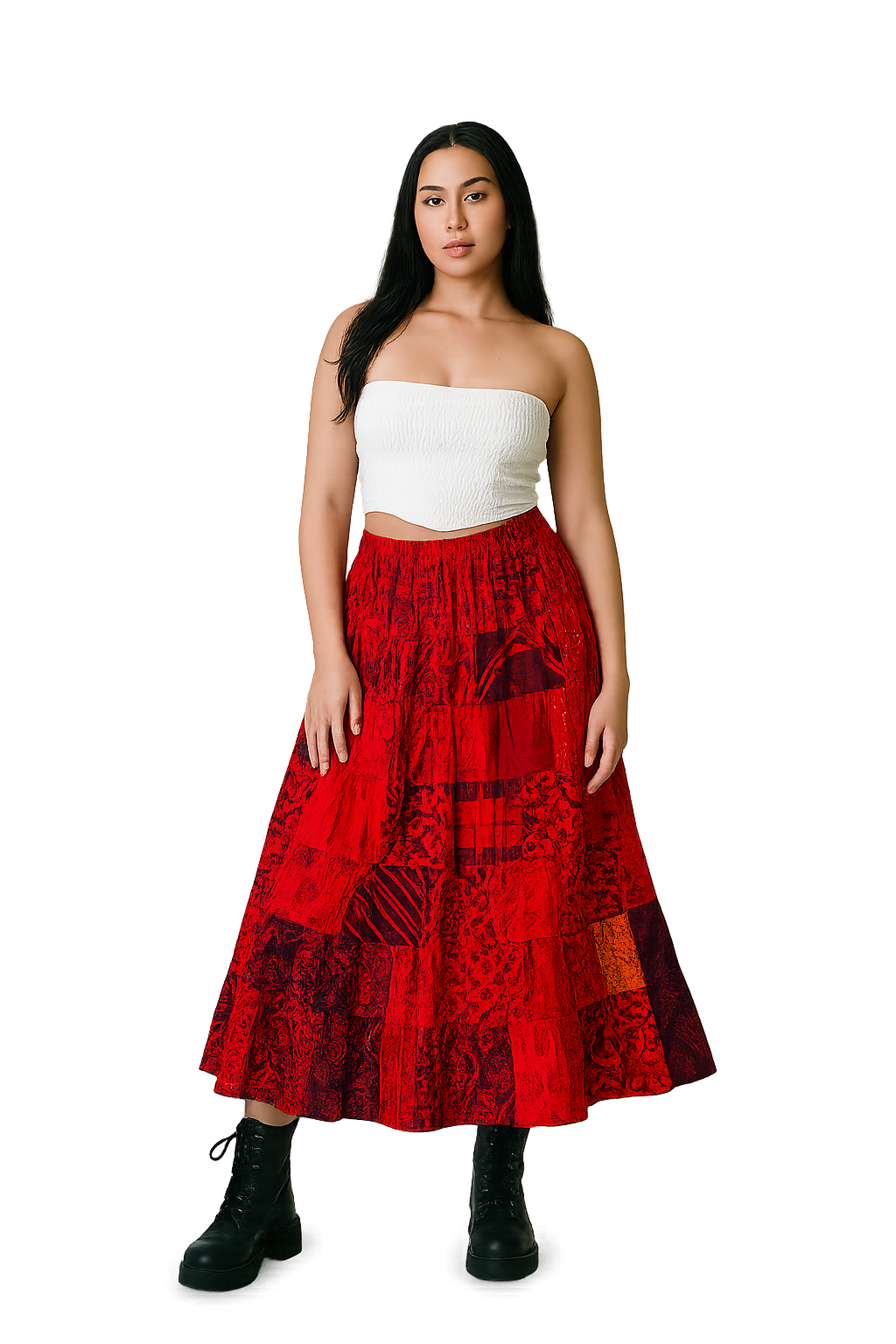 Patchwork Maxi Skirt
