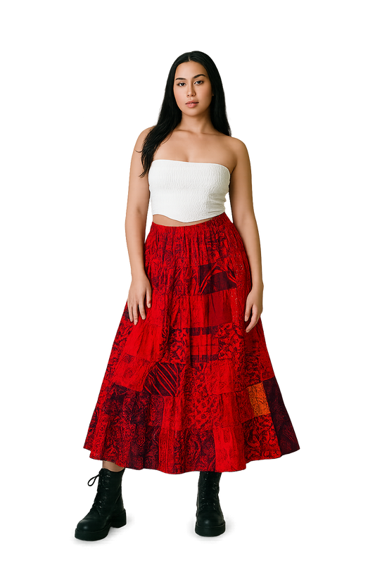 Patchwork Maxi Skirt