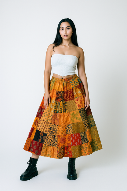 Patchwork Maxi Skirt