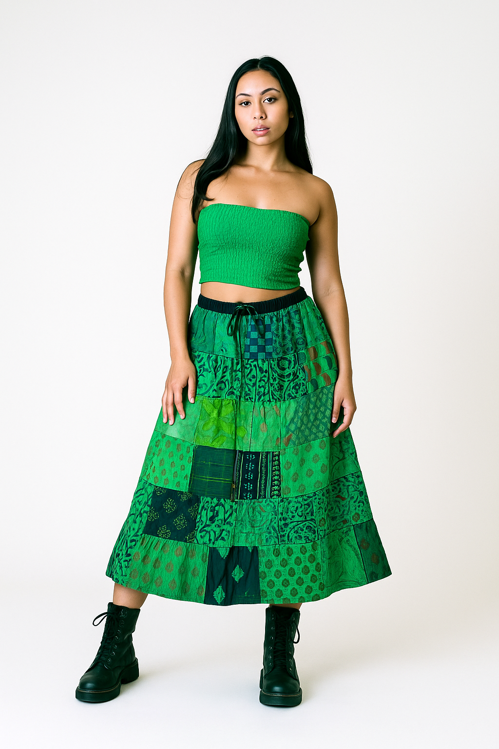 Patchwork Maxi Skirt
