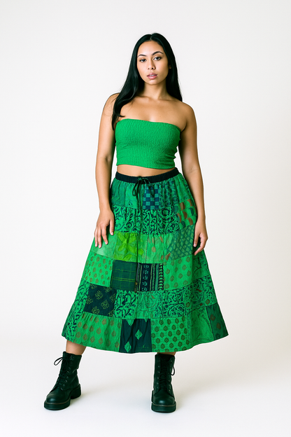 Patchwork Maxi Skirt