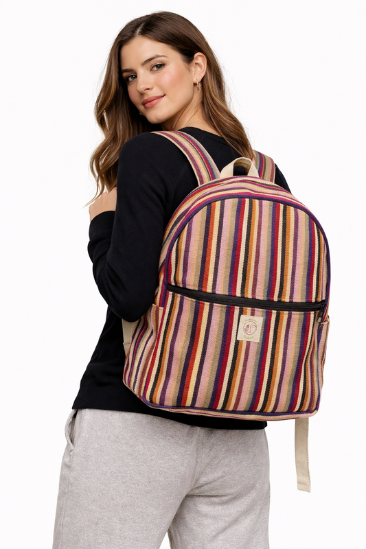 Large Cotton Backpack-Unisex Use