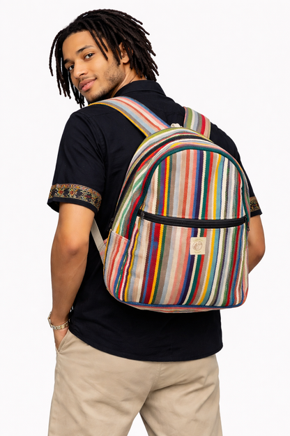 Large Cotton Backpack-Unisex Use