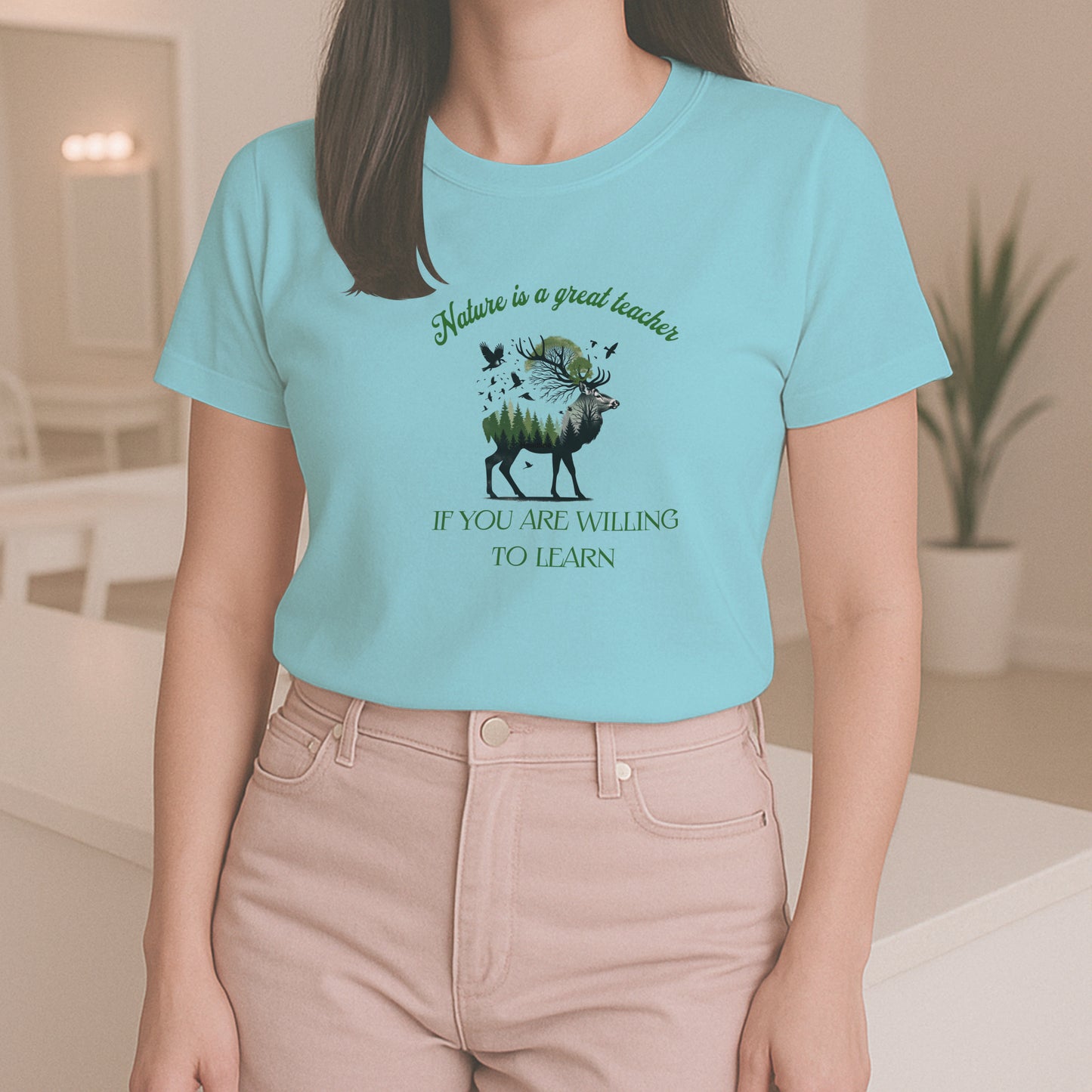 Nature is a great teacher female T-shirt