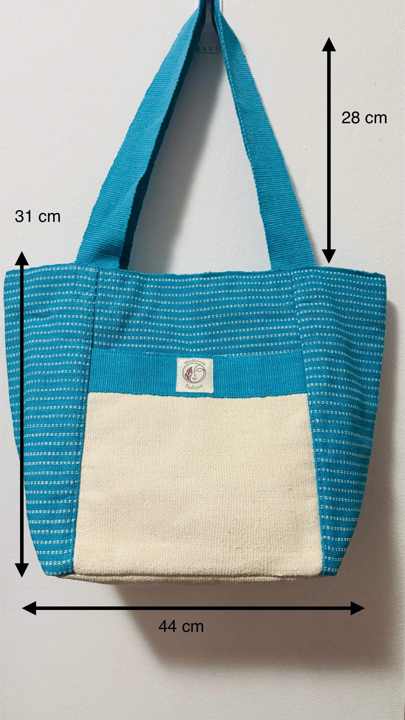 Sky/Blue Handmade thread Cotton Bag