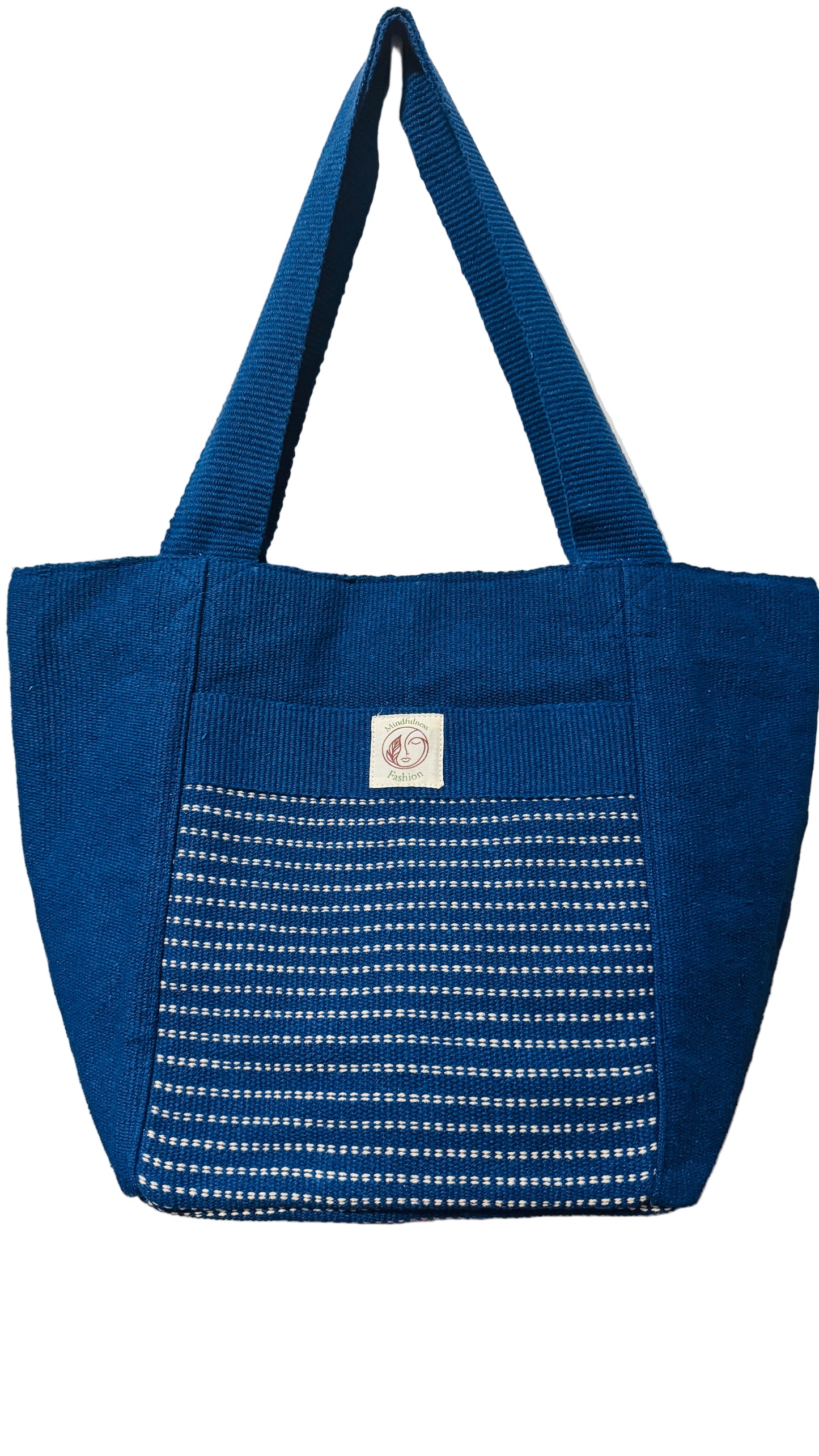 Blue Handmade Cotton Thread Bag