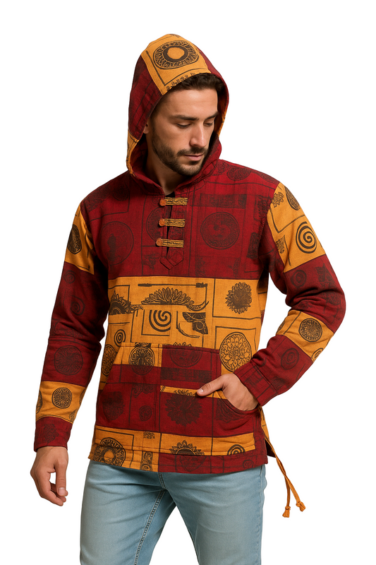 Printed Cotton Hoodie