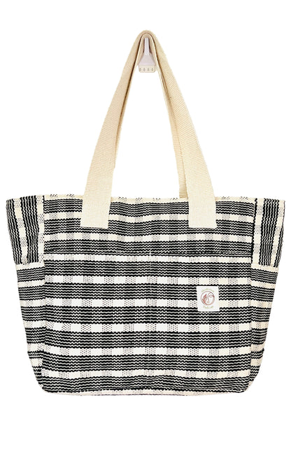 Black/White Handmade cotton thread bag