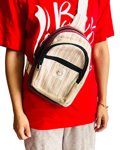 Handmade Cotton thread Cross body bag/ Unisex Use