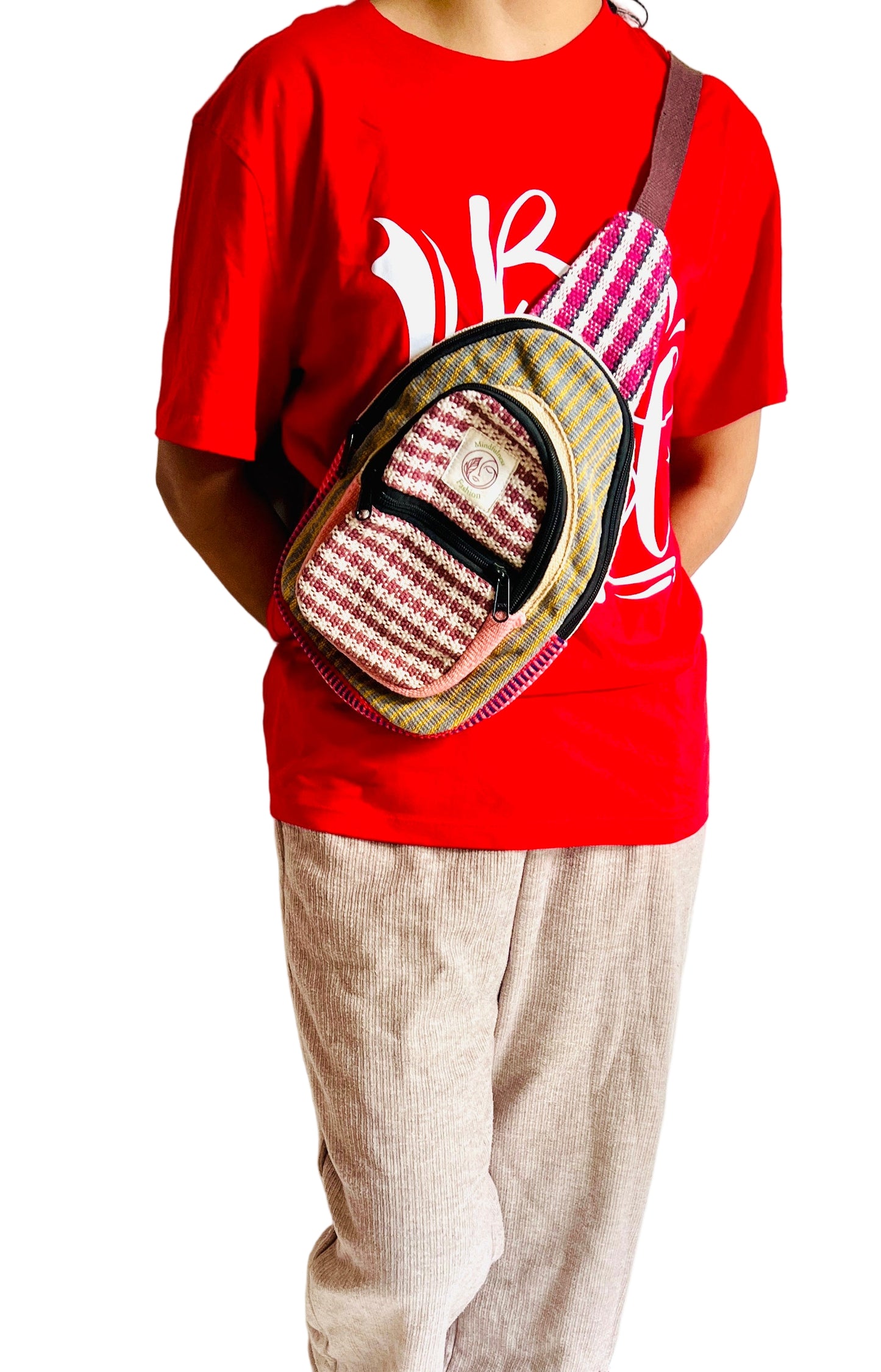 Handmade Cotton thread Cross body bag/ Unisex Use