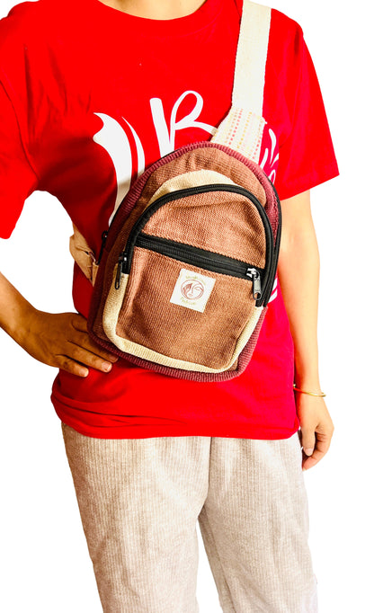 Handmade Cotton thread Cross body bag/ Unisex Use