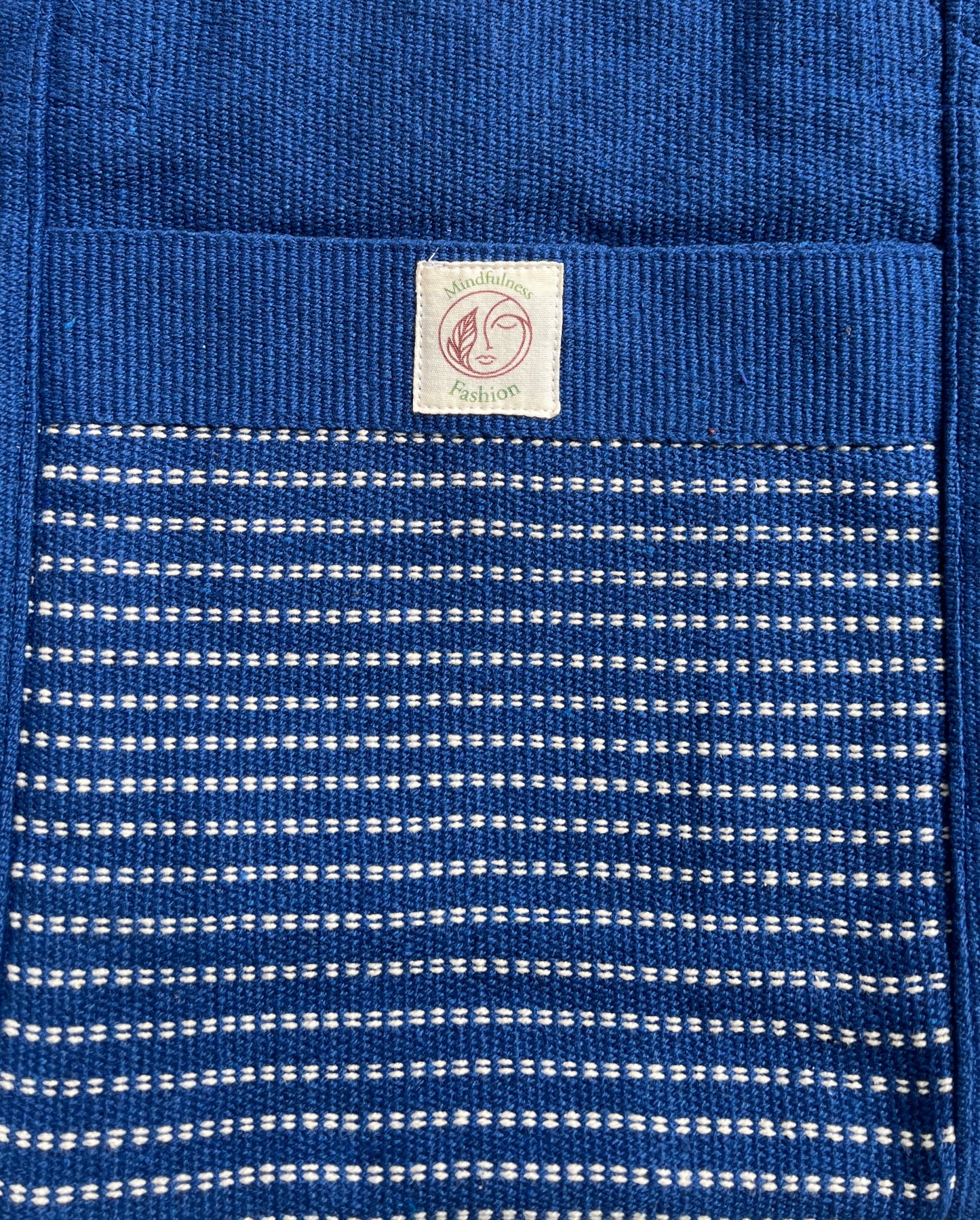 Blue Handmade Cotton Thread Bag
