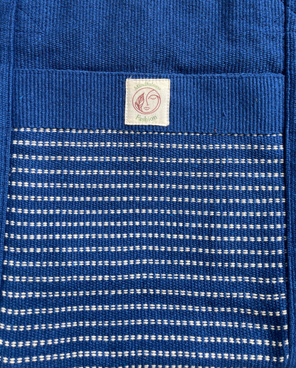 Blue Handmade Cotton Thread Bag