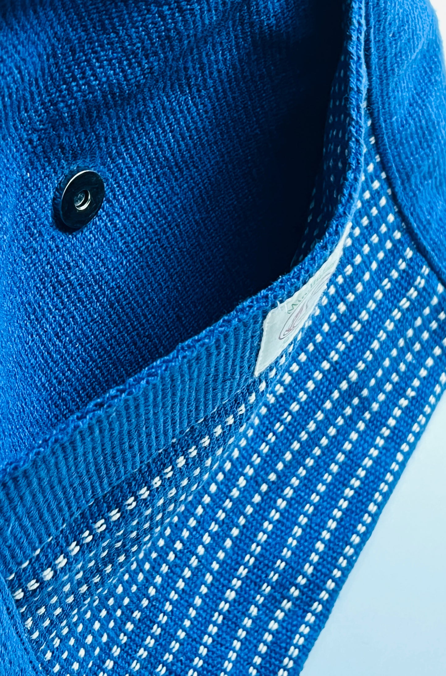 Blue Handmade Cotton Thread Bag