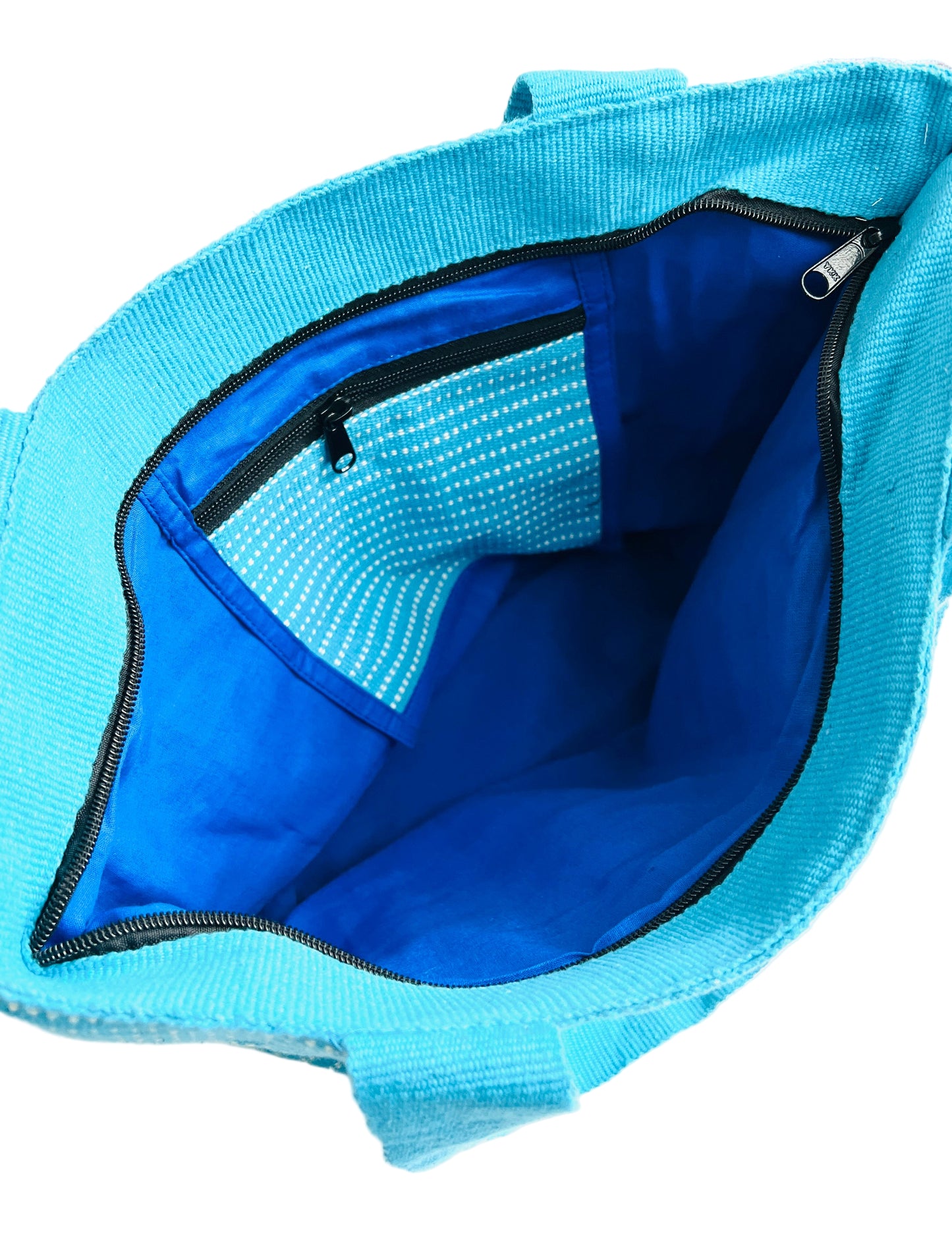 Sky/Blue Handmade thread Cotton Bag