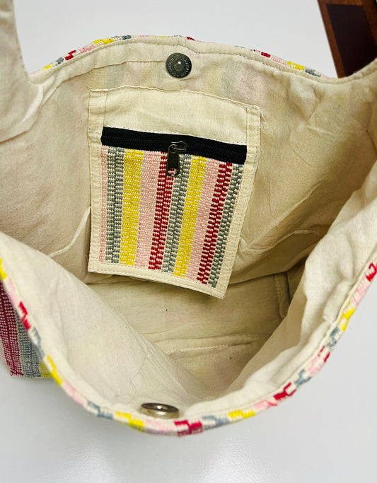 Shoulder hanging  Cotton Thread Bag for all