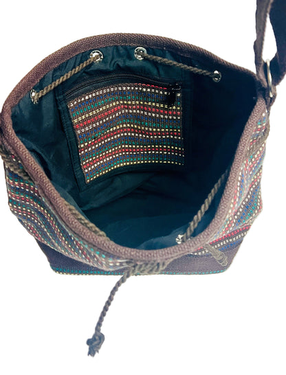 Base stripe shoulder Bag