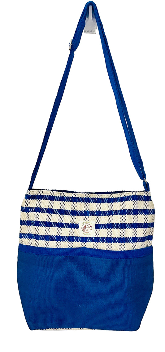 Blue & White Monica Bag