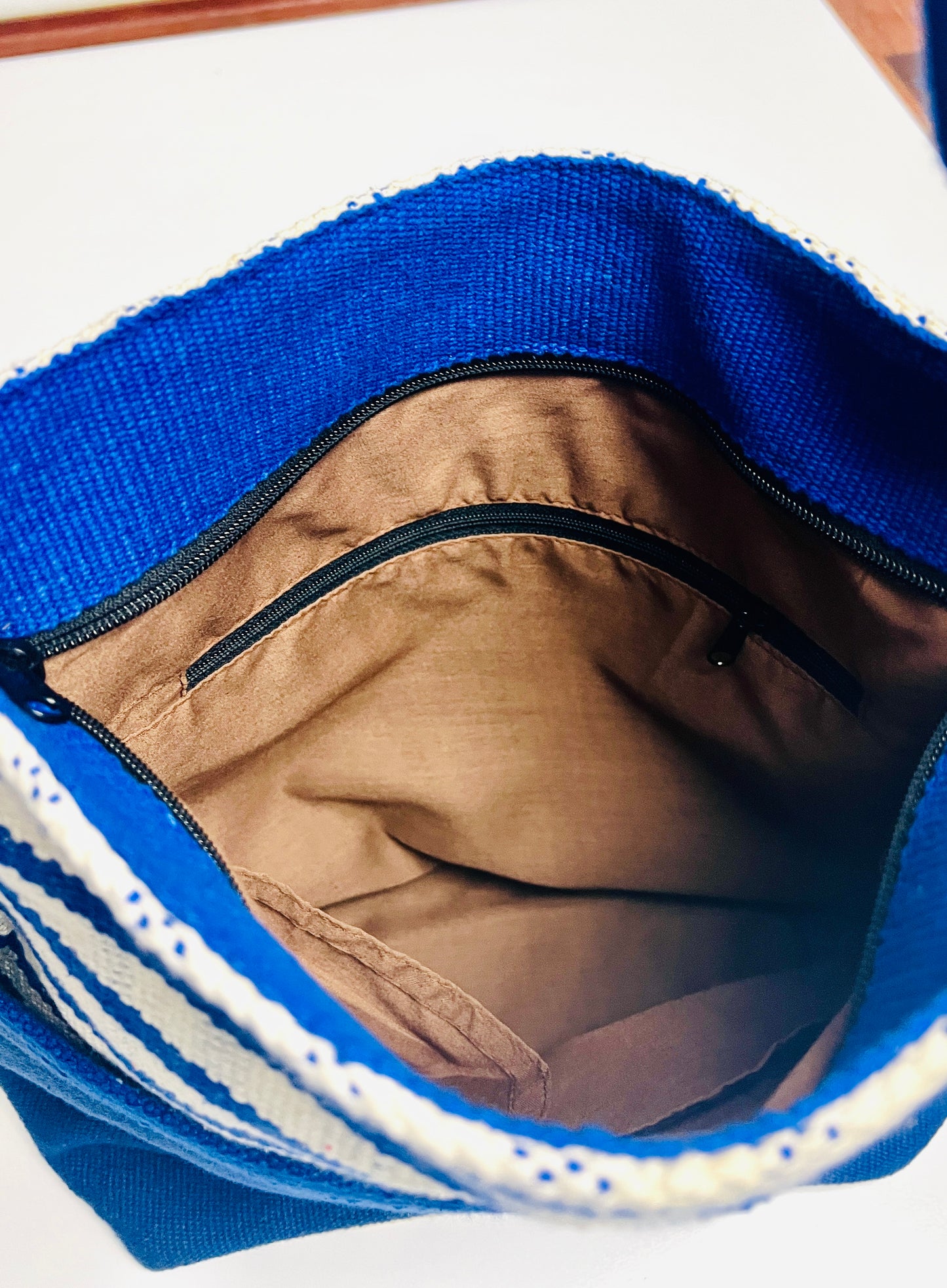 Blue & White Monica Bag