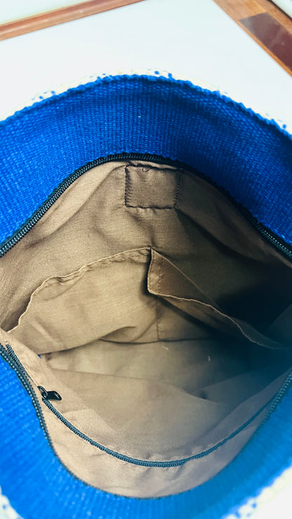 Blue & White Monica Bag