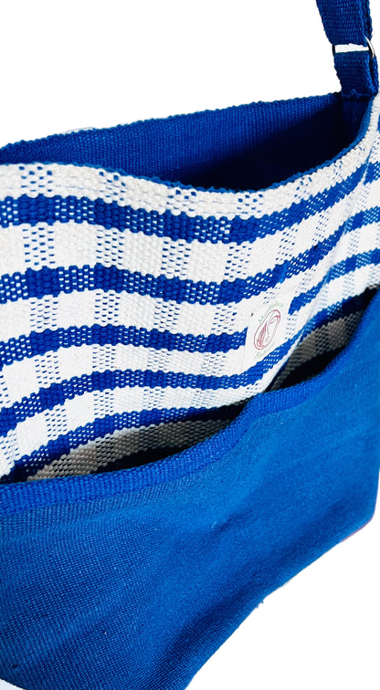 Blue & White Monica Bag