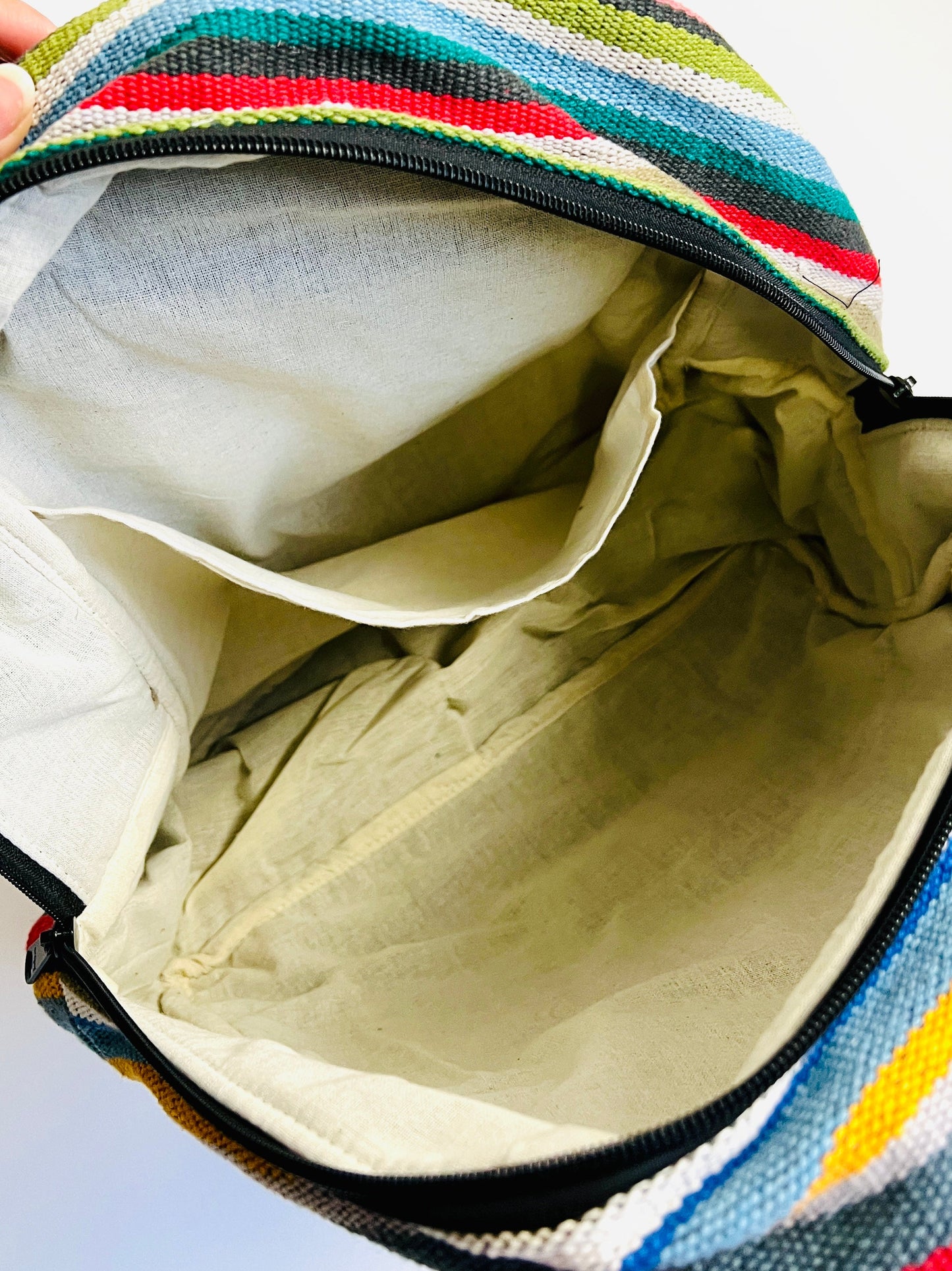 Large Cotton Backpack-Unisex Use