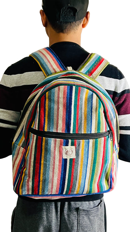 Large Cotton Backpack-Unisex Use