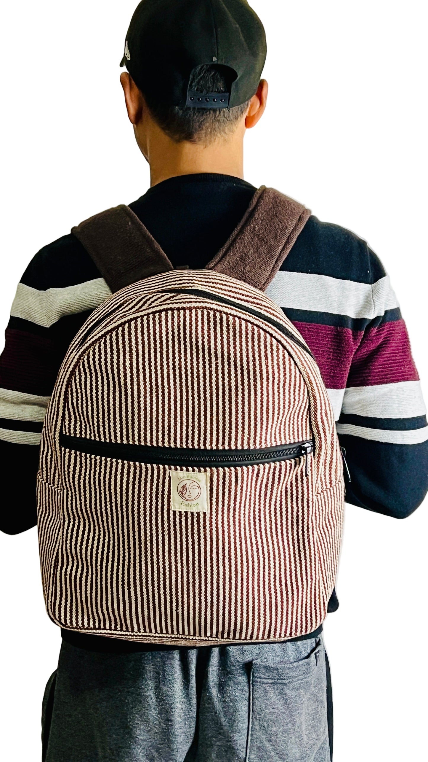 Large Cotton Backpack-Unisex Use