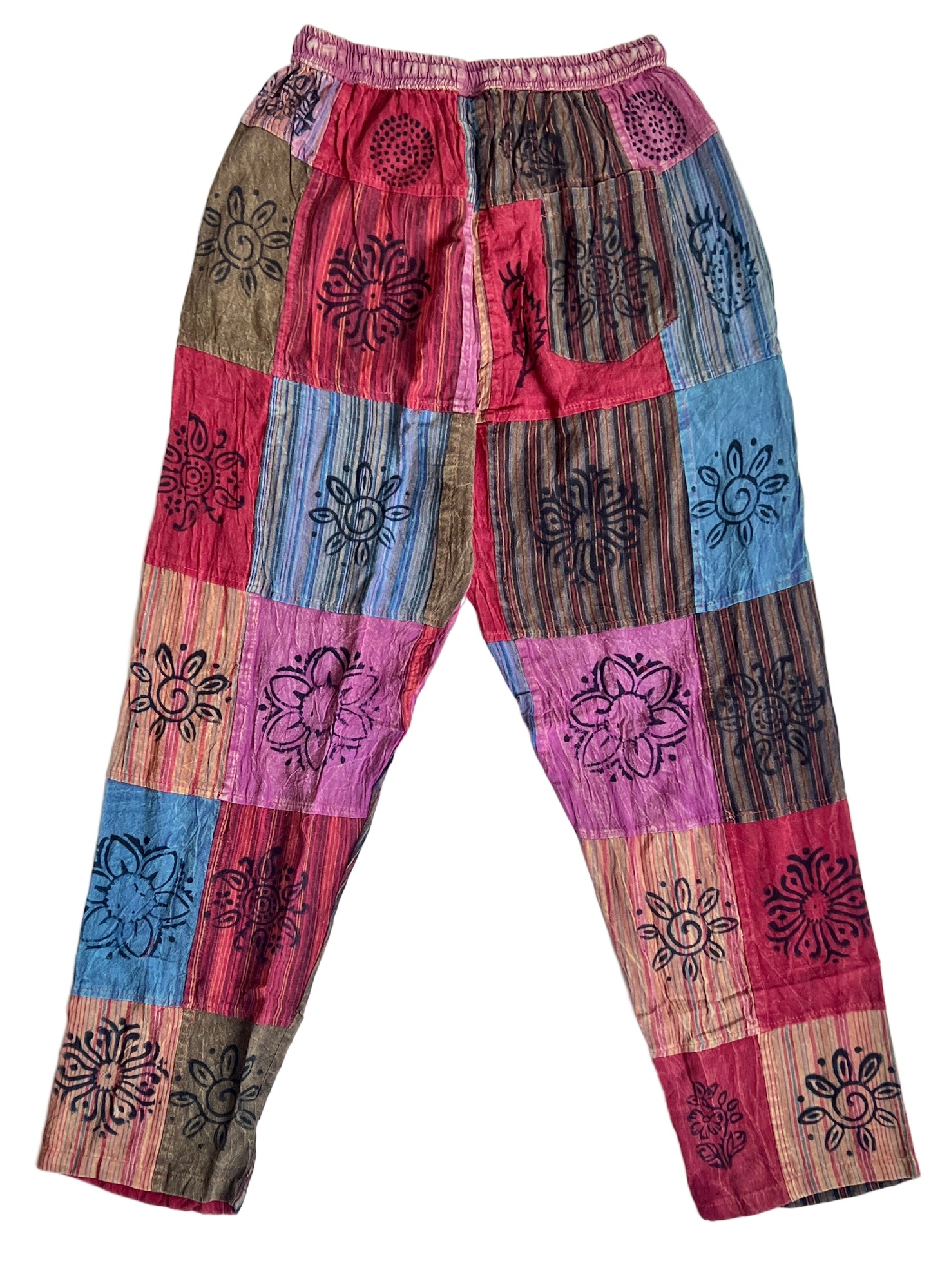 Patchwork Cotton Pants- For Unisex