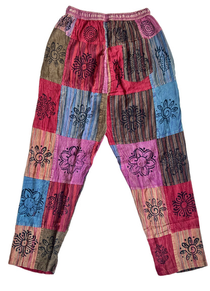 Patchwork Cotton Pants- For Unisex