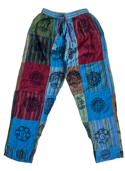 Patchwork Cotton Pants- For Unisex