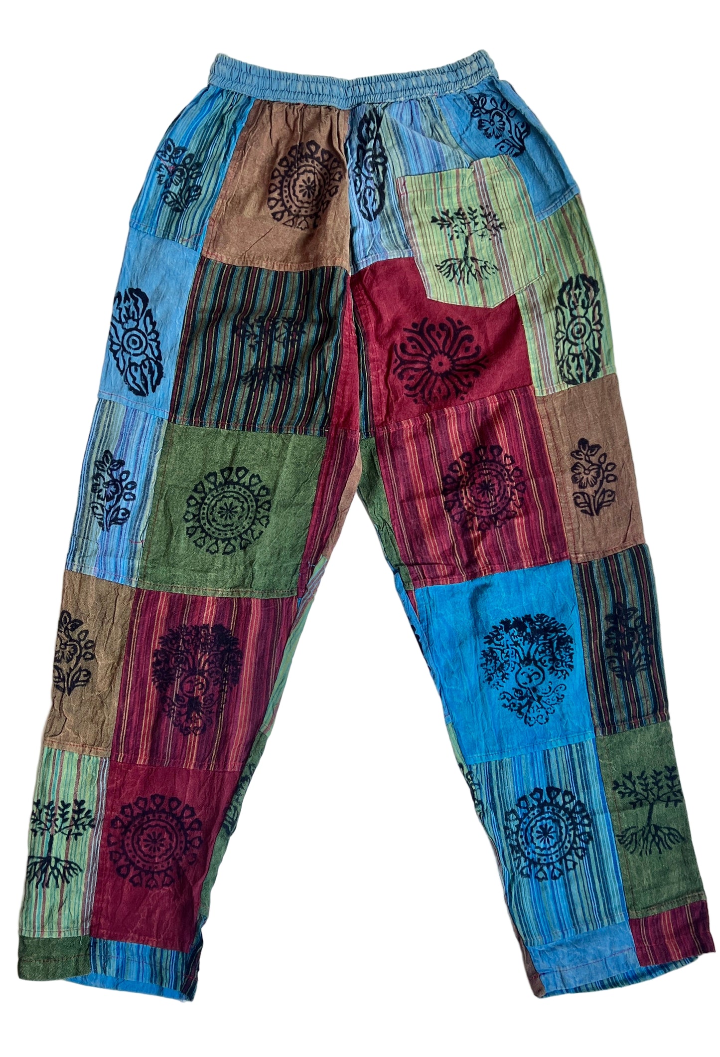 Patchwork Cotton Pants- For Unisex