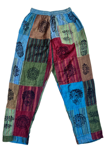 Patchwork Cotton Pants- For Unisex