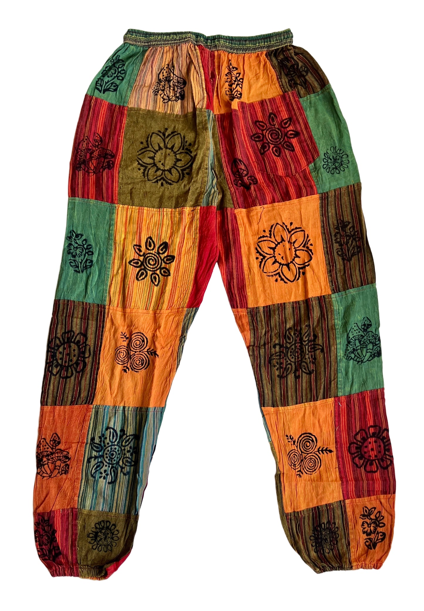 Patchwork Cotton Pants- For Unisex