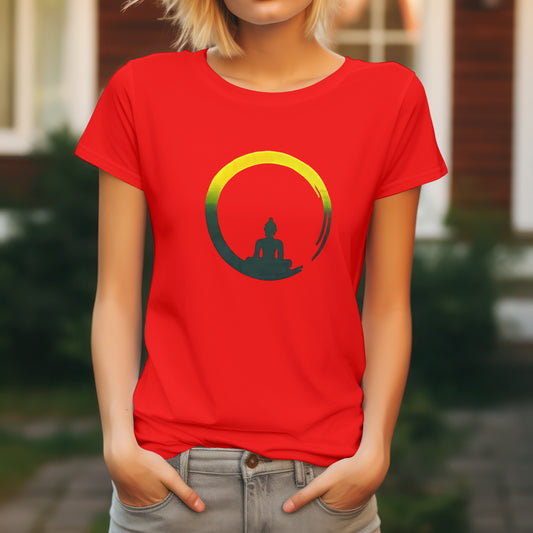 Half moon buddha Unisex T-Shirt