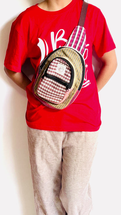 Handmade Cotton thread Cross body bag/ Unisex Use